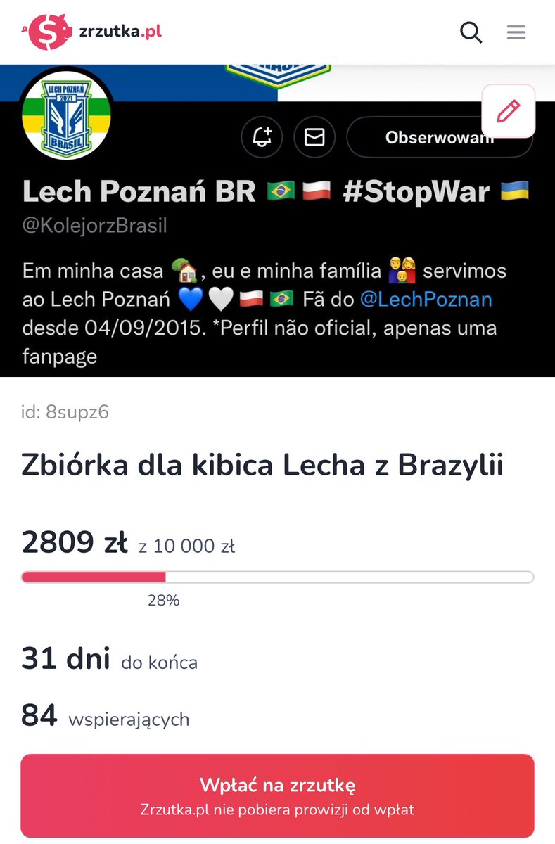 BrzozaLP's tweet image. Ruszamy jeszcze raz z akcją zrzutki na przyjazd naszego Brazylijskiego kumpla na Bułgarską. Ostatnio nie zrobiła ona za dużego szału, ale wtedy też nie był tak dobrze wszystkim znany. Myślę, że nie ma tu kibica Kolejorza który nie zna jego już słynnych grafik ze składem. Jeśli…