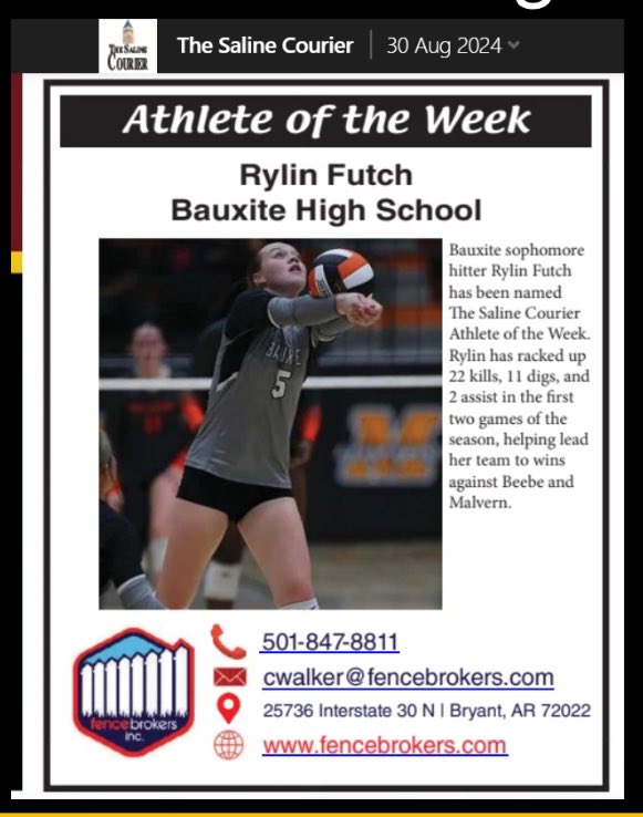 Congrats Rylin!  Well deserved.  

<a href="/SalineCourierSp/">SalineCourierSports</a>