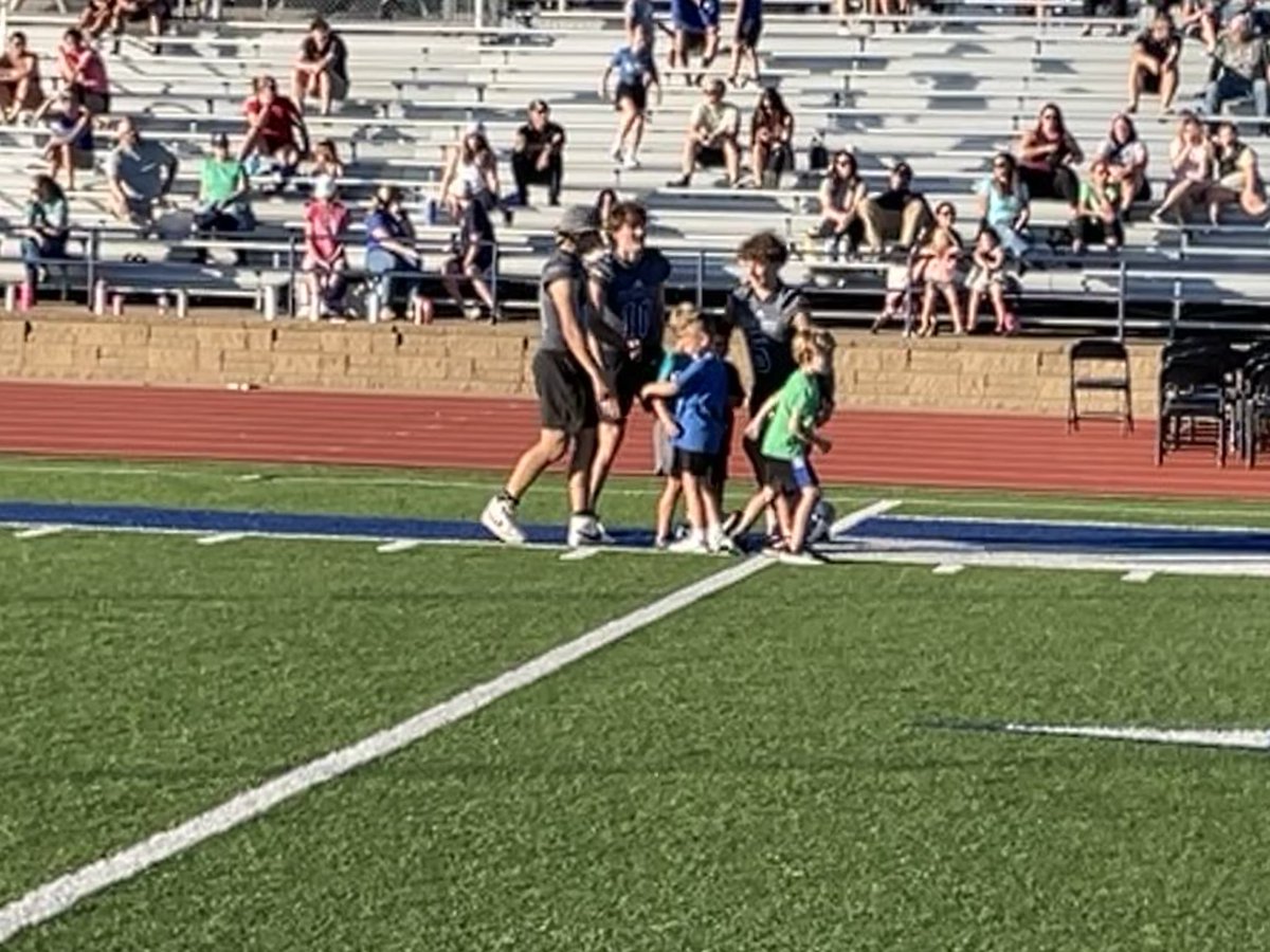 Bob Burns Dakota Bowl kids camp!  Over 150 future Knights showing their football skills!