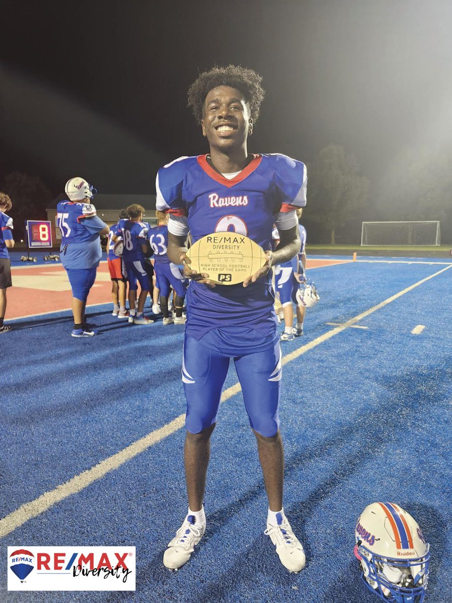 TomNader_PortageSports (@tom_nader) on Twitter photo The Portage Sports and Jody Rearick & Associates at RE/MAX Diversity Player of the Game on Friday night is Ravenna's Tykwon Ward.
Ward had a forced fumble and a 96-yard interception return for a TD in the first quarter of the Ravens' 21-0 victory over Mogadore.
<a href="/RavennaRavens/">Ravenna Football</a> The Portage Sports and Jody Rearick & Associates at RE/MAX Diversity Player of the Game on Friday night is Ravenna's Tykwon Ward.
Ward had a forced fumble and a 96-yard interception return for a TD in the first quarter of the Ravens' 21-0 victory over Mogadore.
<a href="/RavennaRavens/">Ravenna Football</a>