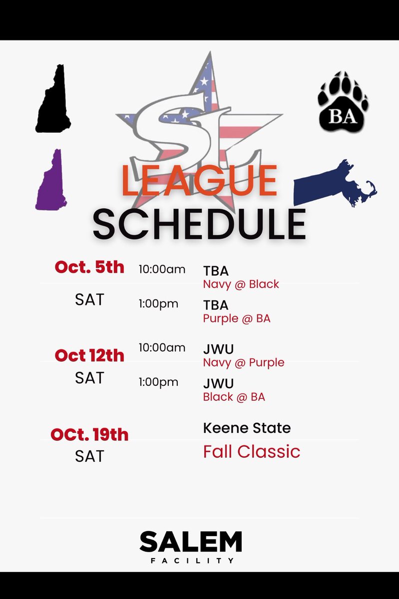 Very excited to be playing for the <a href="/showcase_league/">Showcase League</a> team navy <a href="/MATeamNavy/">SL Mass Team Navy</a> this fall. Below is my schedule for the fall league. <a href="/ShowBBA/">Show New England</a> <a href="/Pentucket_AD/">Dan Thornton</a> @PBR_Uncommitted <a href="/PBRNewEnglandT/">PBR New England Tournaments and Scouting Coverage</a>
