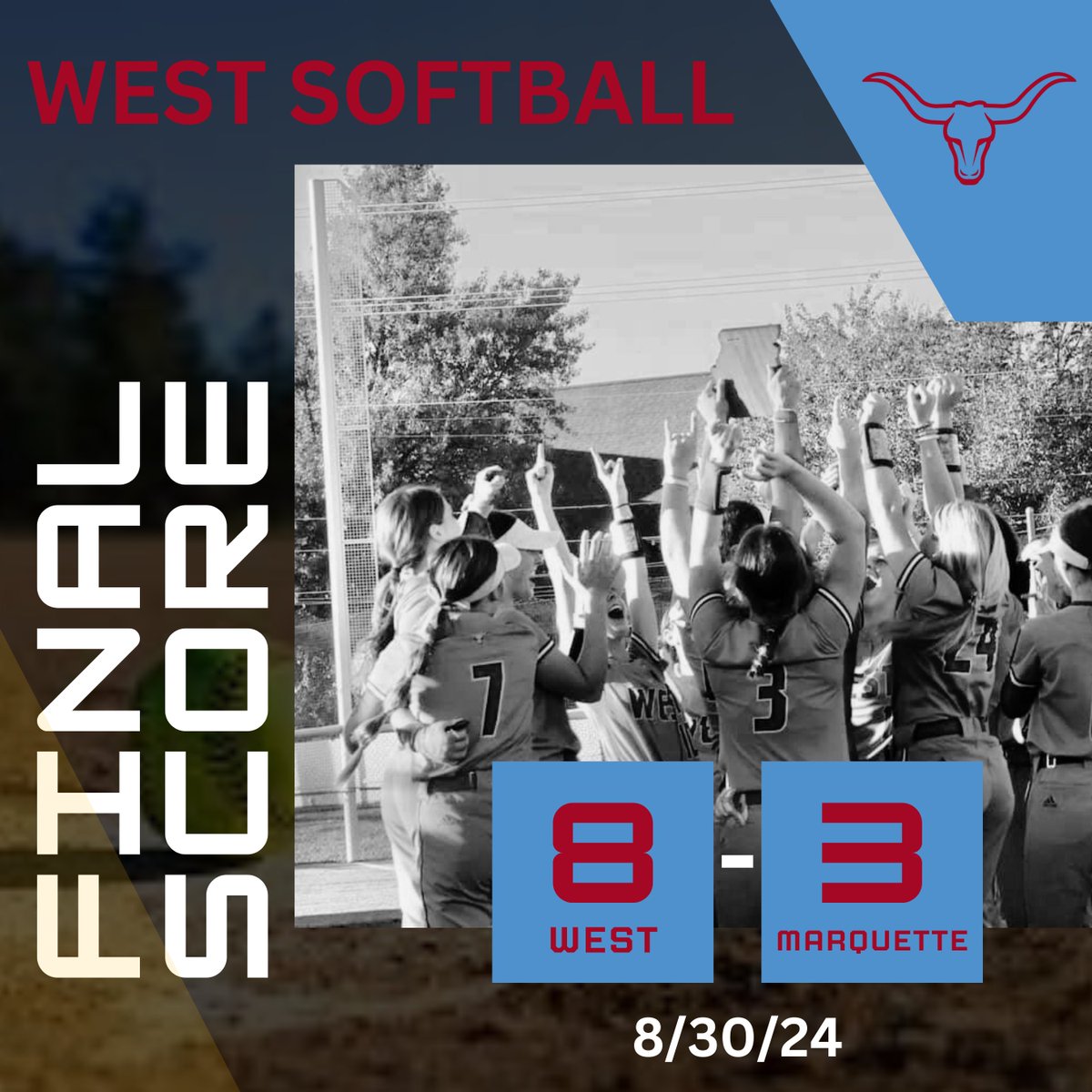 FINAL

Great team win to start the season.  Girls battled through multiple weather delays.