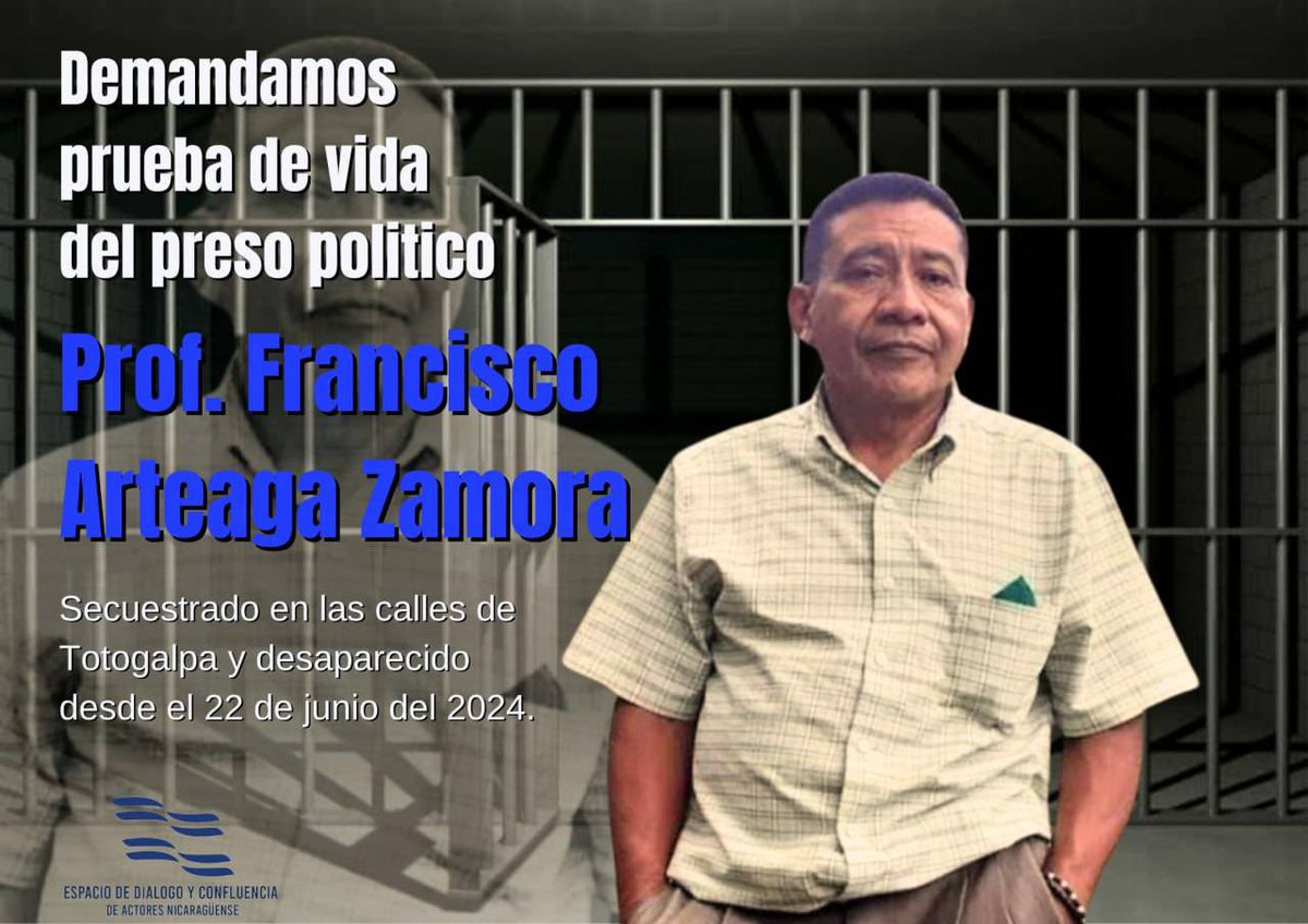 Hoy 30 de agosto "Día Internacional del Detenido Desaparecido” me sumo al Espacio de Diálogo quien demanda #PruebaDeVida para el  #ProfFranciscoArteaga secuestrado y desaparecido desde el 22 de junio.