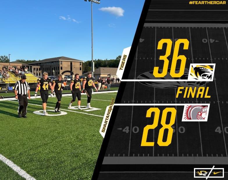 TIGERS 36
SPARTANS 28

FINAL/OT