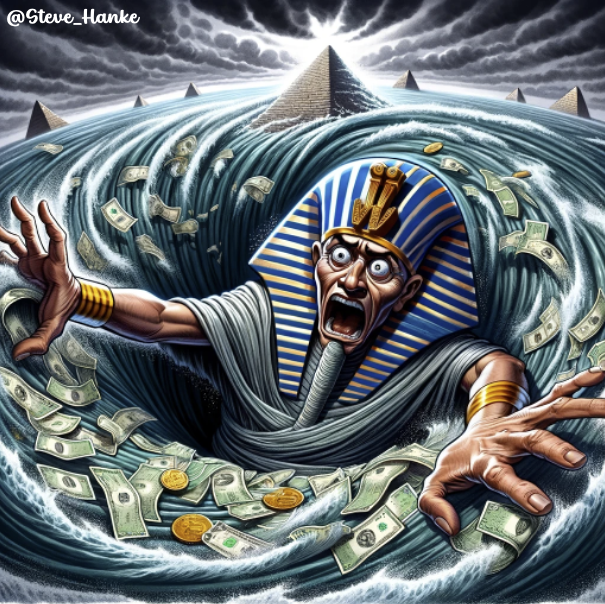 steve_hanke's tweet image. #EgyptWatch🇪🇬: Egypt’s money supply (M2) continues to SURGE at 29%/yr.

It’s no surprise that today, I measure Egypt's inflation at a SUFFOCATING 65%/yr.