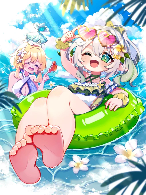 #今月かいた絵を晒そう夏いっぱい描けたね… 