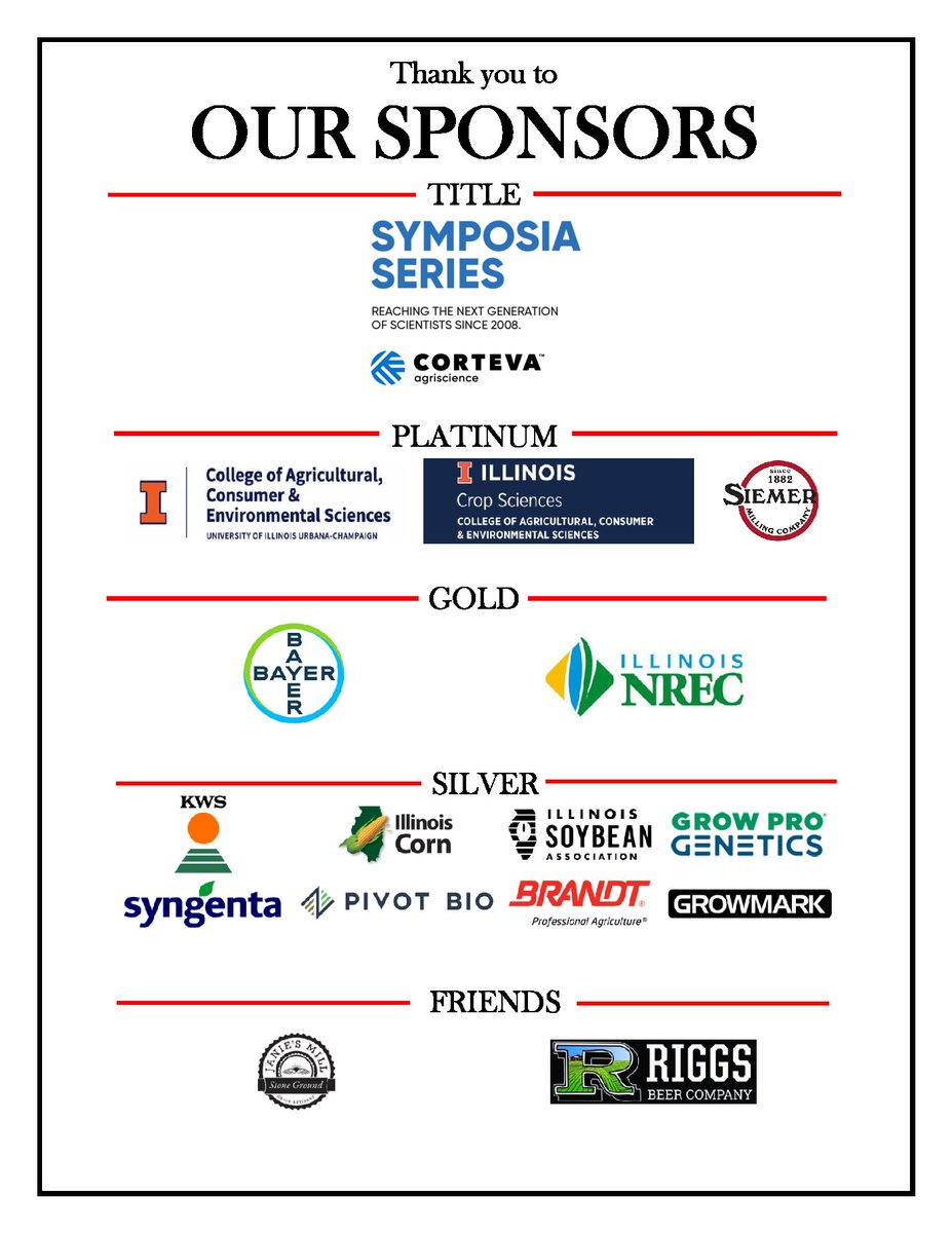 UIUC Plant Science Symposium (@uiucplantscisym) on Twitter photo We extend our heartfelt thanks to our sponsors for their generous support. Your contributions have made this event possible!
<a href="/ACESIllinois/">College of ACES</a> <a href="/IllinoisCropSci/">Crop Sciences</a> We extend our heartfelt thanks to our sponsors for their generous support. Your contributions have made this event possible!
<a href="/ACESIllinois/">College of ACES</a> <a href="/IllinoisCropSci/">Crop Sciences</a>
