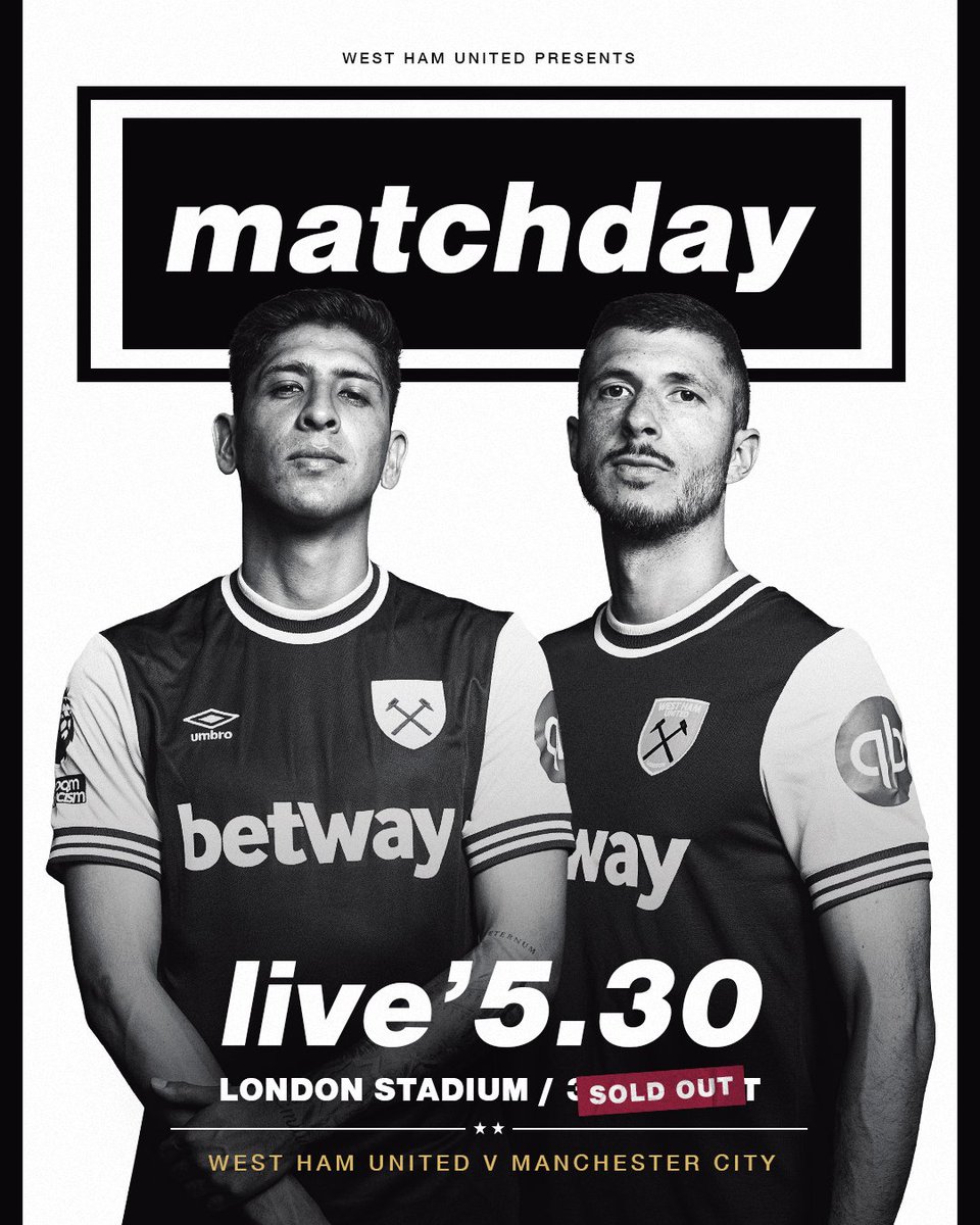 Some might say, it's matchday! 🎶

COME ON YOU IRONS ⚒️