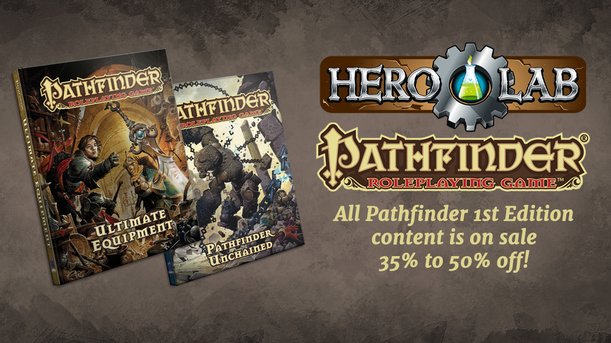 lonewolfdevel's tweet image. Have you completed your Pathfinder First Edition collection yet? Our Labor Day weekend sale is a great opportunity to snag just your favorites or the whole collection at 35-50% off! Interested in Second Edition? You can grab core packages 20% off! shorturl.at/cJJRr
