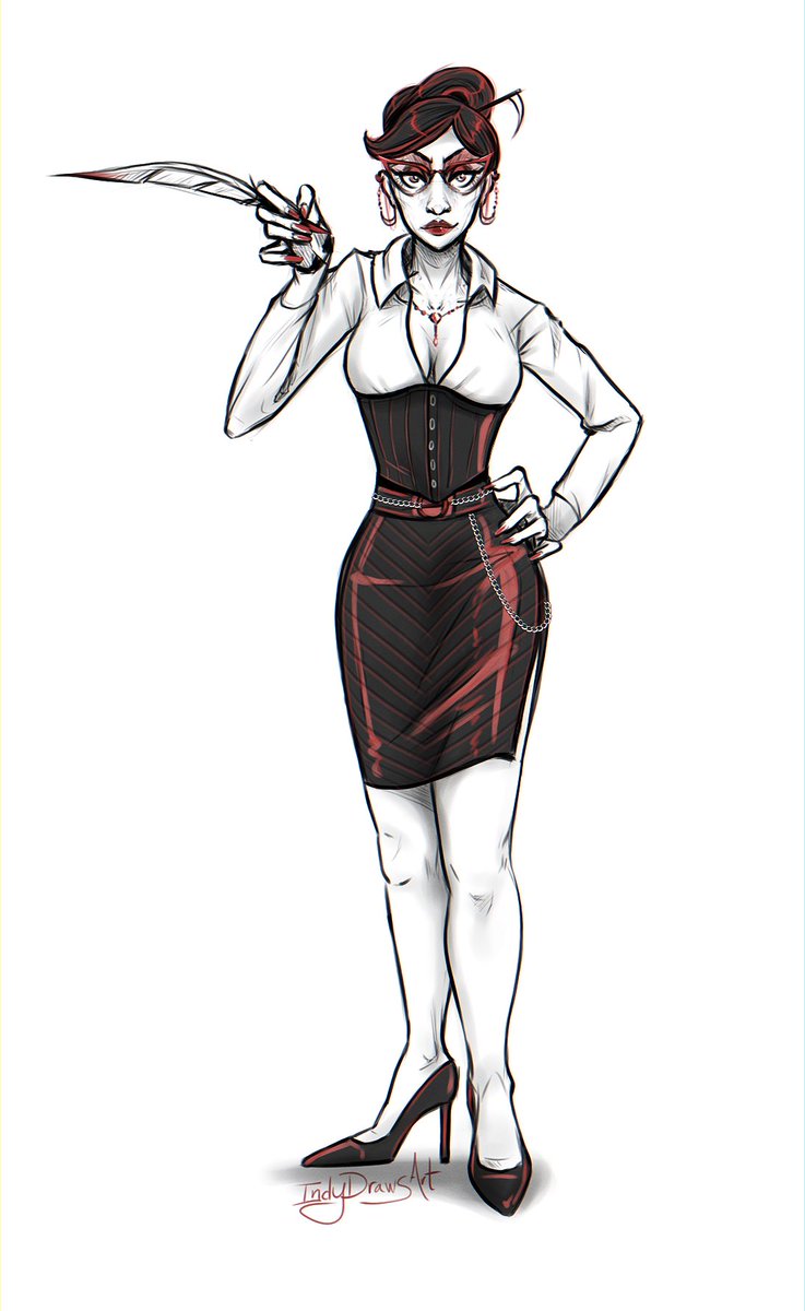 IndyDrawsArt's tweet photo. My take on Mother Death from Murder She Rolled. https://t.co/FYBpuvYnOF