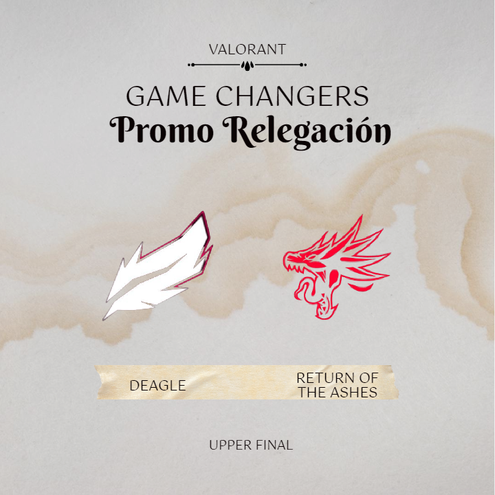 alvarooez's tweet photo. EL PUESTO EN LA GRAN FINAL
Upper Final Promo Relegación LAS
@DeagleEsports se enfrenta a @XSoul_Oficial por tener el puesto en la gran final de la promo relegación para buscar el tener acceso a la Liga GC 2025
*No Stream*
#VCTGameChanges #VALORANT https://t.co/p8WiVDvh1M