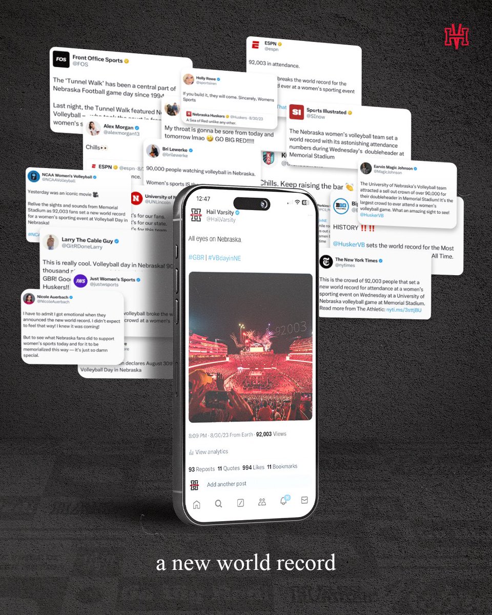HailVarsity's tweet photo. The whole world was talking about @HuskerVB.
#GBR | #vbdayinne https://t.co/YEhMRIobbs