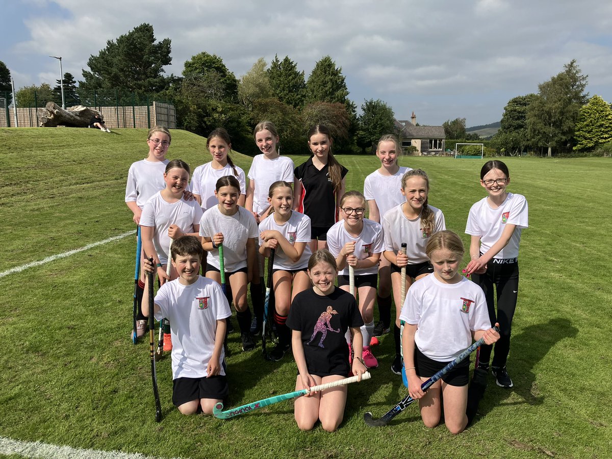 S1 ready for their first home match today against Galashiels Academy