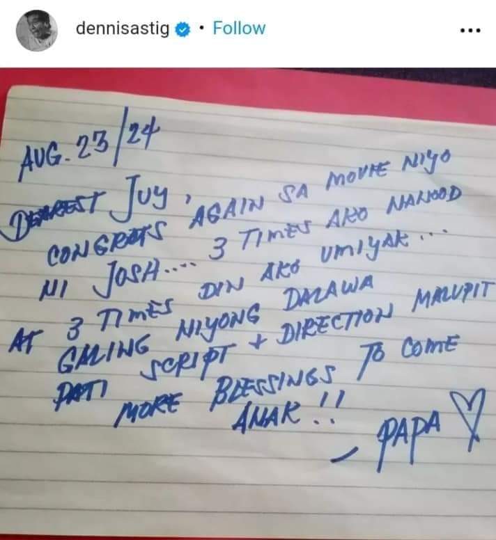 DAILY NEWS PH: Dennis Padilla Binati ang Anak na si Julia Barretto sa Tagumpay ng Kanyang Pelikula pero Deadma sa Ama: Ama Nais ng Pagmamahal ng Isang Anak

Full Story Daily News PH FB Page

"MARITES MUNA TAYO"
ANNE NAKPIL
DAILY NEWS SHOWBIZ

Photos Facebook online