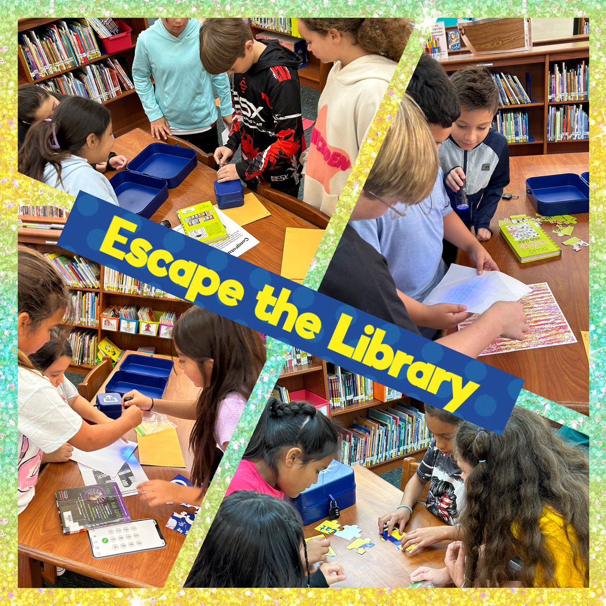 We had a really fun time in the library this week when we switched things up from the usual and tried out our <a href="/breakoutEDU/">Breakout EDU</a> boxes. Kids solved clues all over the library to reorient themselves to the space 🕵️ I got LOTS of questions about when the next game would be! 😅