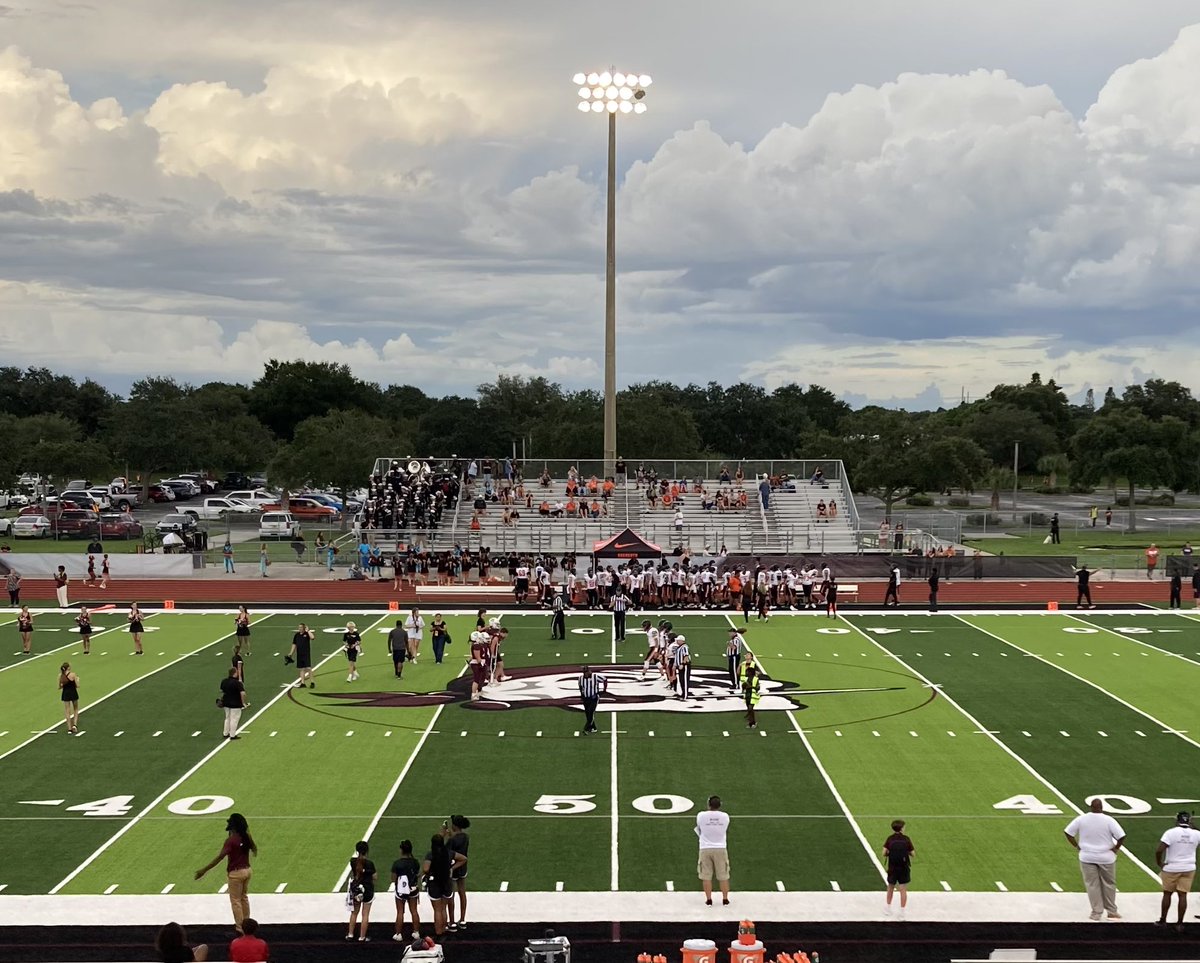 Braden River High Principal Wendell Butler dedicated the new artificial turf field at the school's stadium prior to a game against Sarasota High Friday. Superintendent Jason Wysong and former Principal Sharon Scarbrough also took part.
#ManateeSchoolsGoodNews