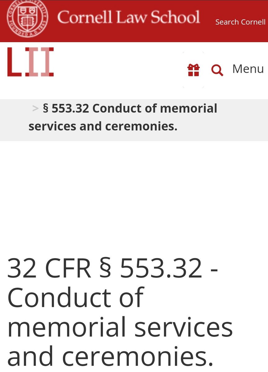 DrDinD's tweet photo. #TrumpDishonorsUS

Fyi: Here is the relevant section of federal law that Trump clearly violated. 

"(c) Memorial services and ceremonies at Army National Military Cemeteries will not include partisan political activities"

https://t.co/5P5ud2lEbW https://t.co/FSJfMgWG5o