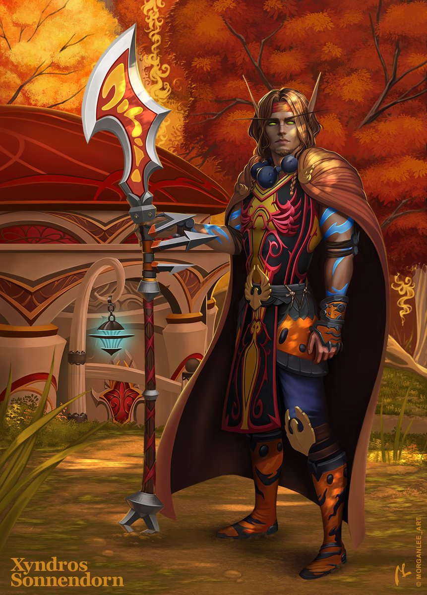 Commission for <a href="/ferogon/">Xyndros</a> 😊 #worldofwarcraft #Commission #wow #commissionart #originalcharacter #artistsontwitter #characterillustration #roleplay #roleplayer