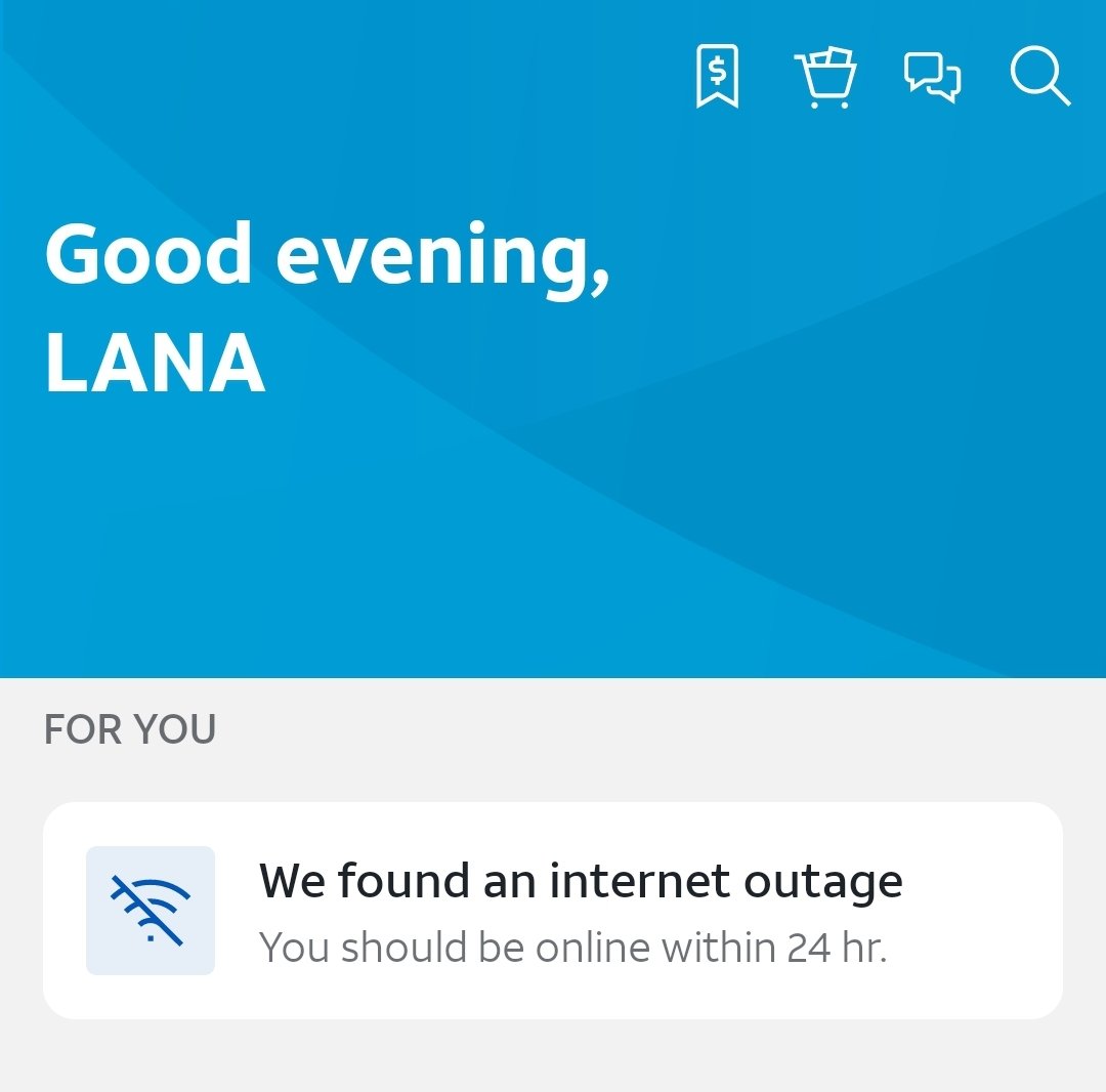 downing_lana's tweet photo. Still no internet. Same post every single day for over 4 flipping weeks! @ATT @NBCDFW @CBS11 https://t.co/SOcHy8m3Pr