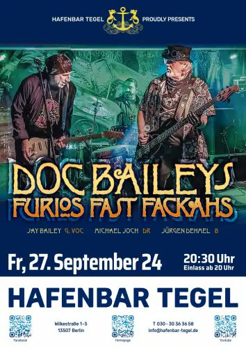 Doc Baileys FuriosFastFackahs | Best Swamp-Rock, R&amp;B and Texas Boogie in Town! hafenbar-tegel.de/event/doc-bail…