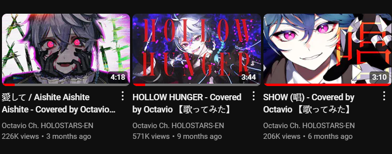 octavio_holo's tweet photo. My holy trinity of covers have reached 1M views combined! Thank you so much for listening to them! https://t.co/qBiVQpx1xr
