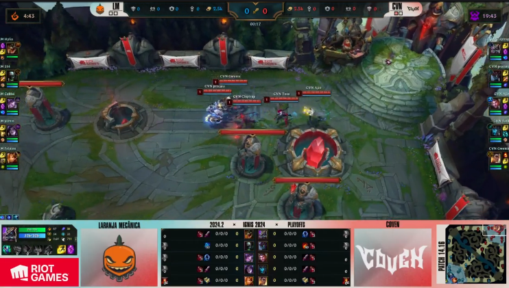 Abrimos 1x0 na <a href="/LaranjaMecLos/">Laranja Mecânica 🍊⚙️</a> e já startou o segundo game. Vem assistir e torcer pra gente ✨
📺: twitch.tv/cblol

#goCOVEN