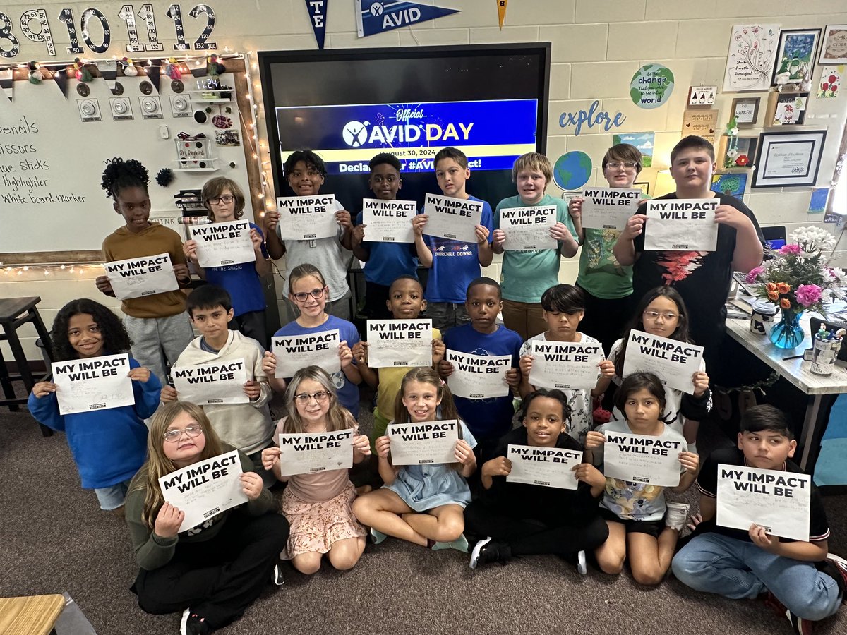 Students in <a href="/lulots/">Nadine Raymond</a> classroom talked and wrote about their impact! <a href="/AVID4College/">AVID</a> #avidday