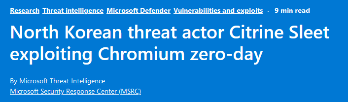 I have seen zero coverage of this so far, but a zero day exploit made by North Korea hackers using chrome for RCE and privilege elevation targeted to crypto users was just reported earlier today. 

Just visiting a link would give them full access to your system (and hot wallets)