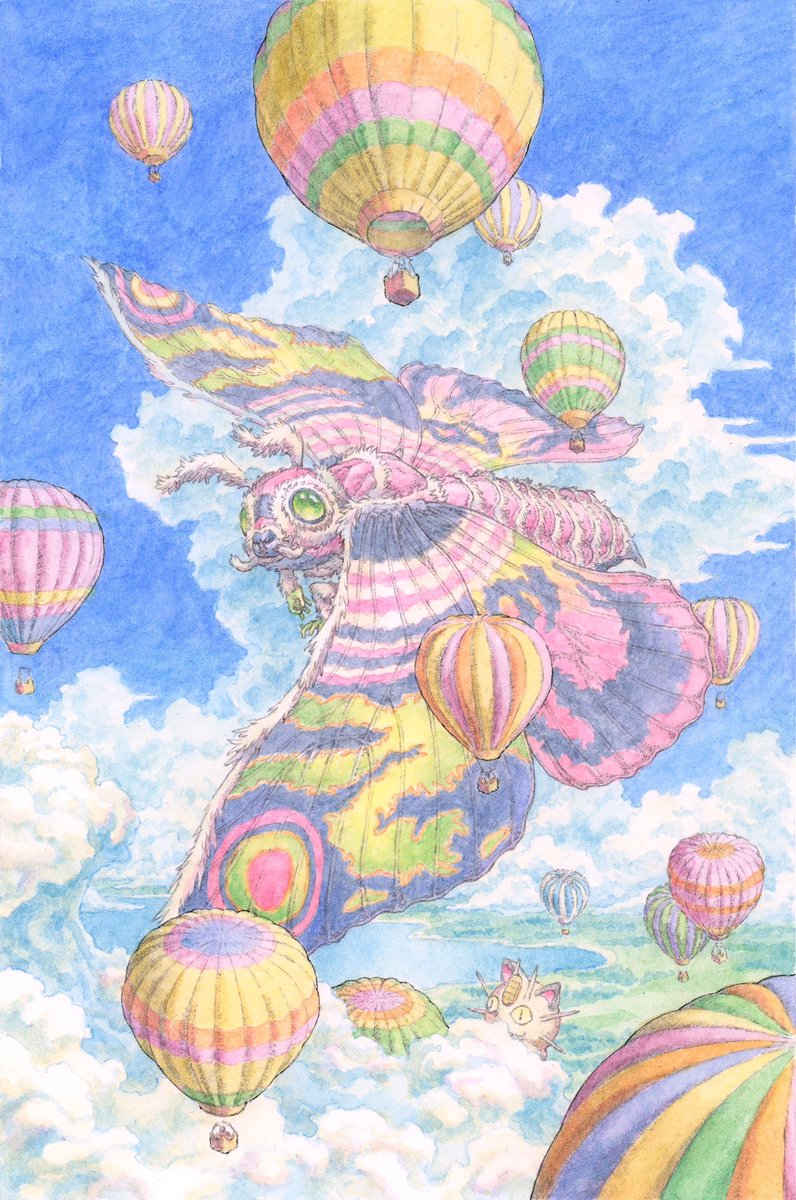 The queen 🌈👻 I wanted to challenge myself with this piece by emphasizing a sense of scale and depth. Now please excuse me whilst I crawl into a hole and think about something other than moths for a moment 👽 #mothra #pokemon #sailormoon #godzilla #aesthetic