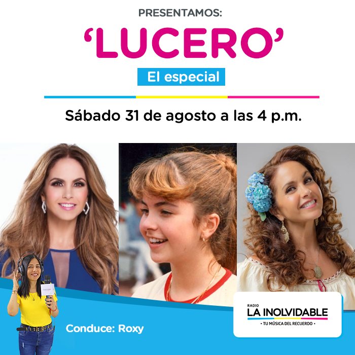 Marialucerina30's tweet image. Este sábado no te pierdas el especial de @LuceroMexico por radio la INOLVIDABLE, PERÚ 🤩😍

#Lucero #inolvidable
Sábado 31 / 4:00pm. 🇵🇪