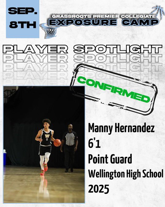 Our next GPCEC Player Spotlight is Manny Hernandez. 

Manny attends Wellington High School and is confirmed ✅ to attend <a href="/gpcecbasketball/">gpcecbasketballcamps</a> September 8th Exposure Camp at Palm Beach State College.

<a href="/Manny_561/">manny</a>