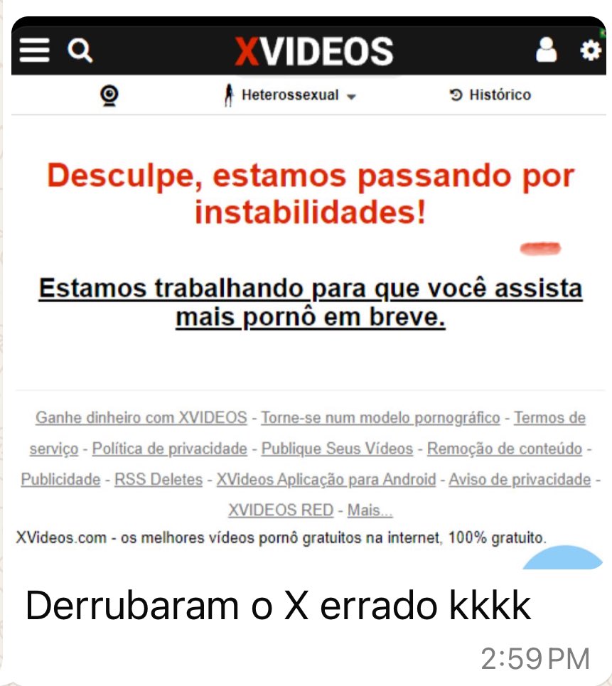 <a href="/felipeneto/">Felipe Neto 🦉</a> Não tenho VPN e está funcionando o X aqui, será que erraram o X que era para desligar ?