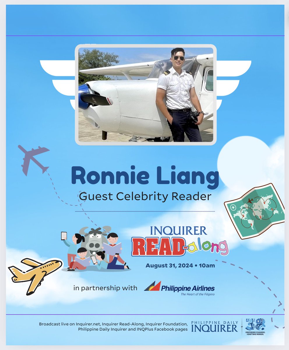 inquirerdotnet's tweet photo. Join us for another fun and exciting Read-Along session at 10 a.m. today, Aug. 31!

Featuring Jasmine Omay and Ronnie Liang as our main readers joined by Rich Rodriguez! #SarapMagbasa #InqReadAlong https://t.co/mefi7VJdVH