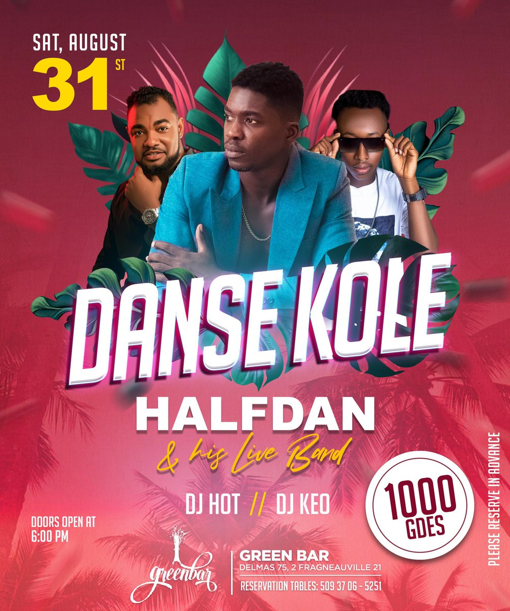 HalfdanOfficiel's tweet photo. Kèskonfè? On danse! Demain à Greenbar !!! https://t.co/AEEnhvh2U1
