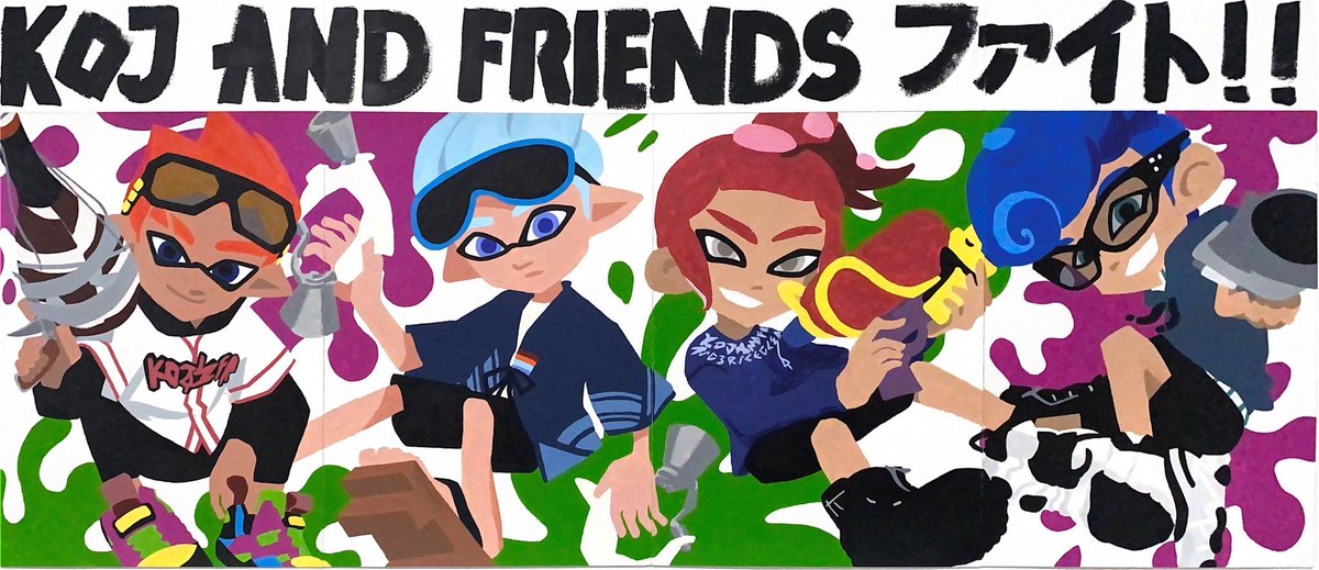 waywhale's tweet photo. KOJ AND FRIENDS ファイト ！！ 

Hope you guys like the banner @KojAndFriends  😊

Thank you @maipie_cmt for drawing the original art 💕
#oceaninkart https://t.co/HmrB68oCuR