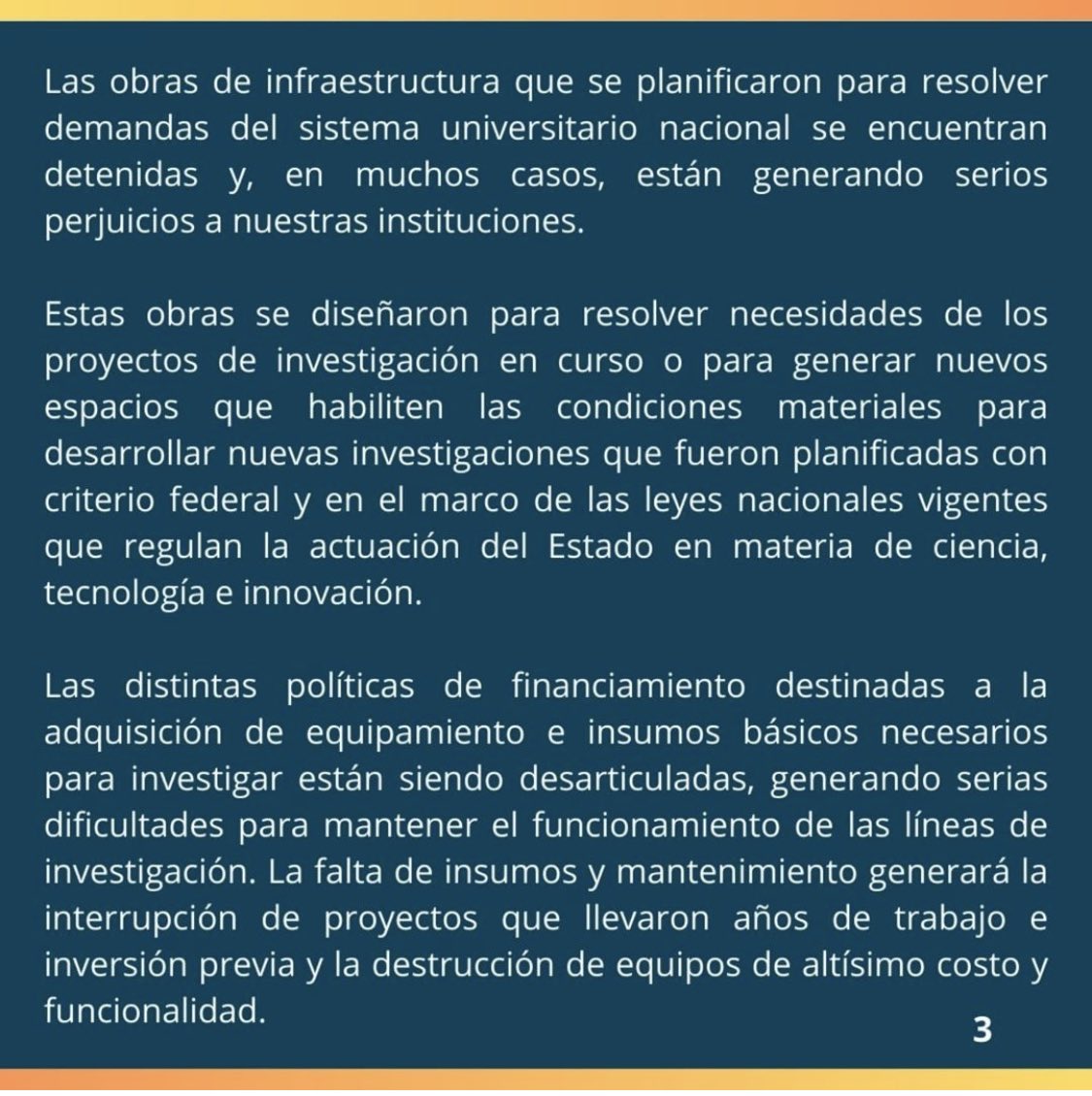 Comunicado del Consejo Interuniversitario Nacional 

Parte I