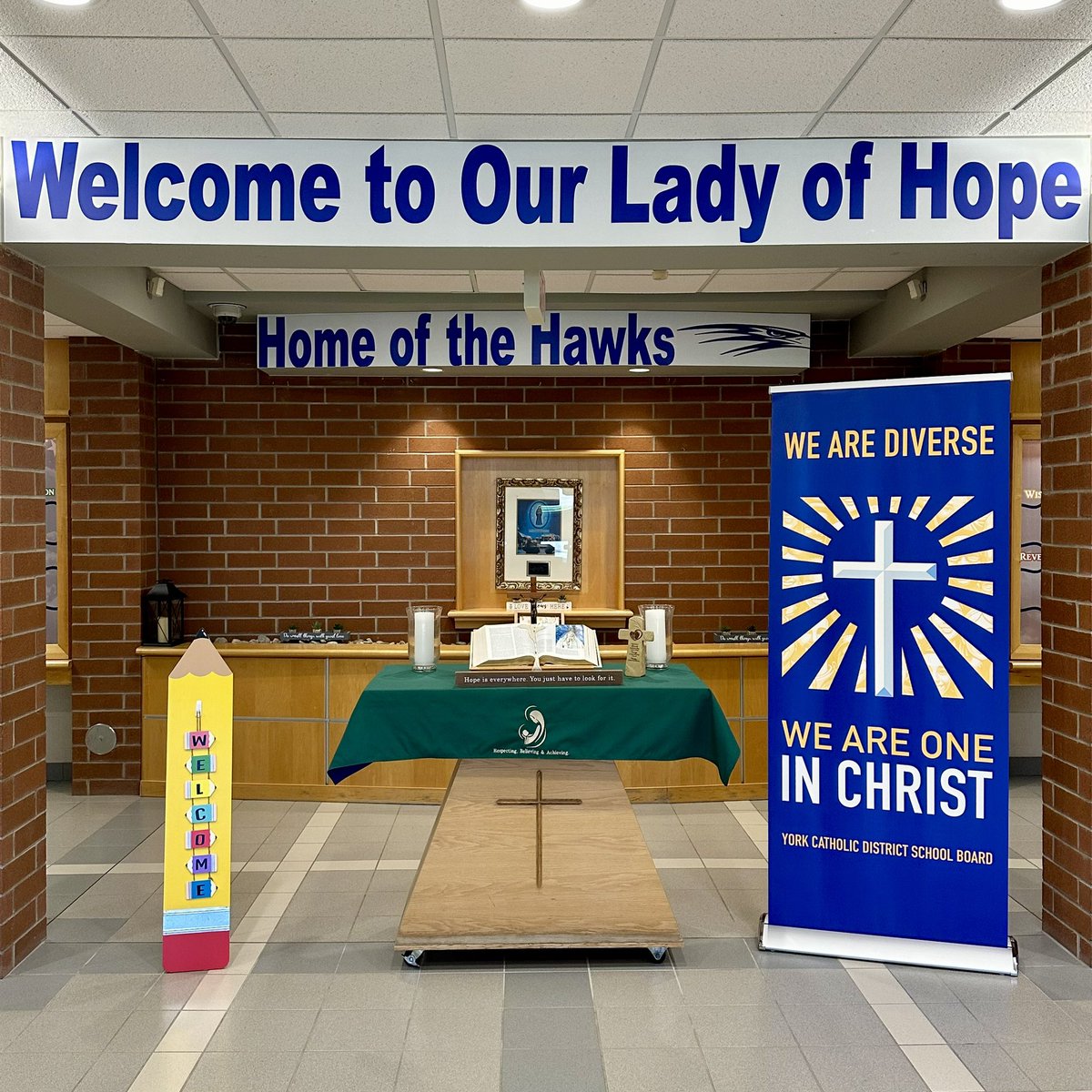 Hey OLH Hawks! We are ready for you! Looking forward to welcoming you back to school on Tuesday, September 3rd! ✏️🍎 <a href="/YCDSB/">York Catholic District School Board</a>