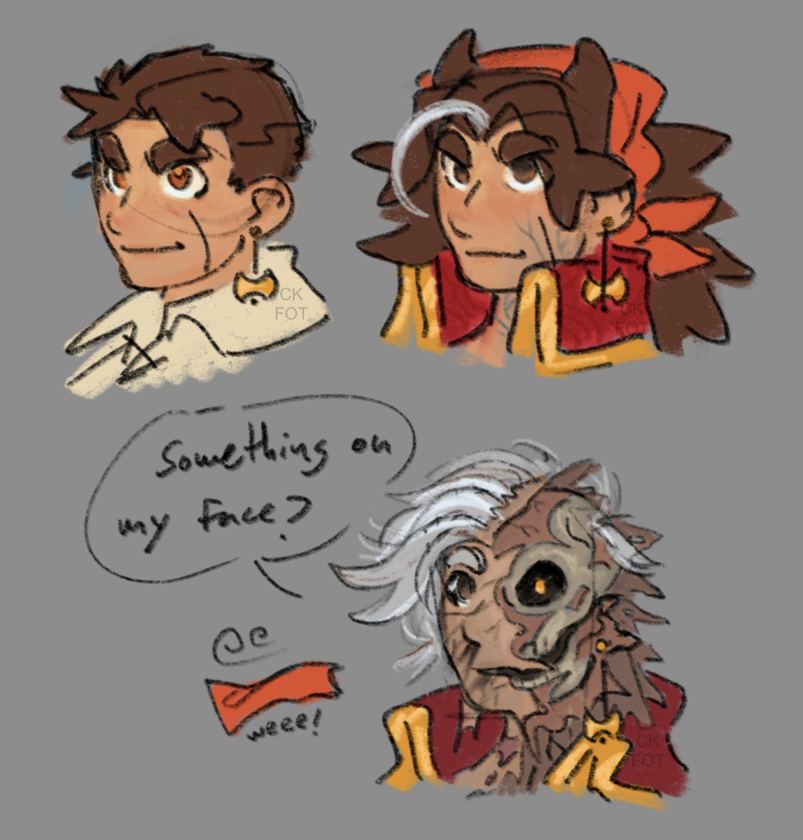 Fullofteeth's tweet image. Pretty gnarly without the bandana, huh? #jrwi #jrwifanart