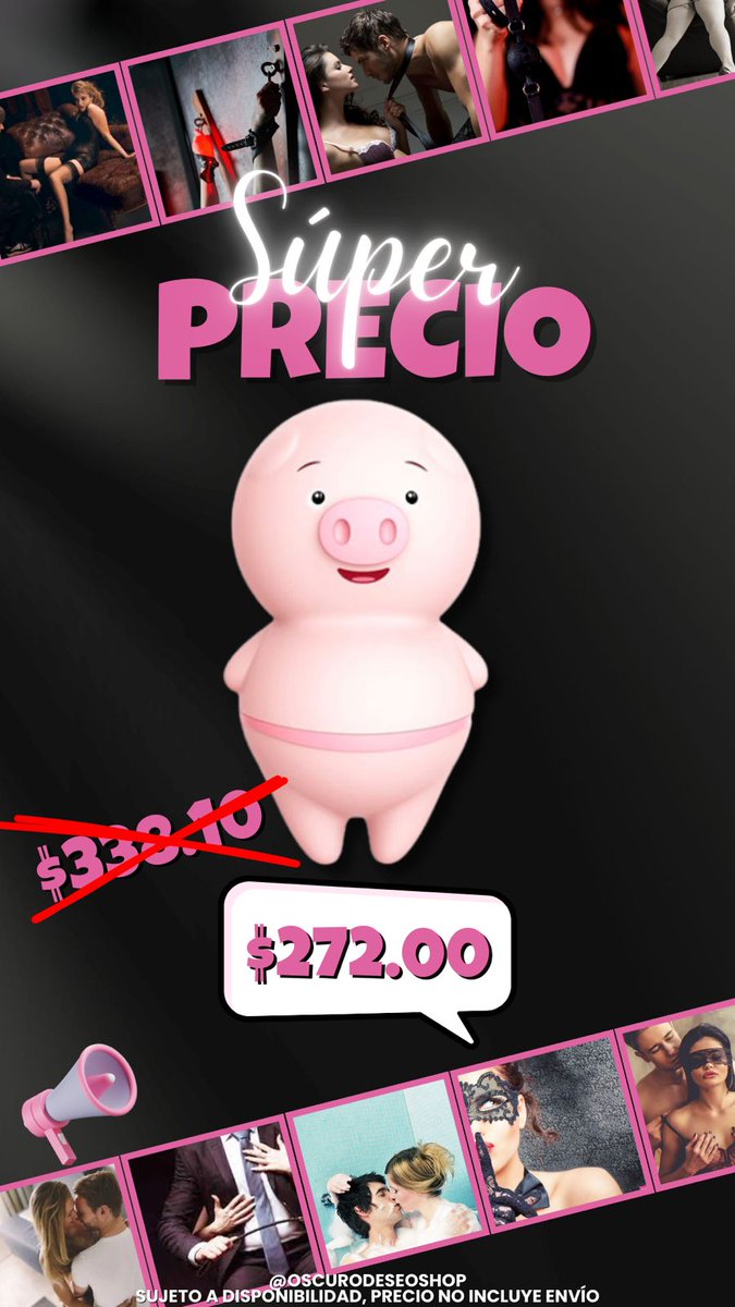 itzelasesora's tweet photo. Descubre el juguete sexual de diseño discreto en forma de cerdito, hecho de ABS y silicona médica. Ofrece 6 modos de succión y lamida para una experiencia de sexo oral. Se carga en 30 minutos y tiene 1 hora de uso continuo. Resistente al agua, y fácil de limpiar. #OscuroDeseoShop https://t.co/TjAeGGSXXB