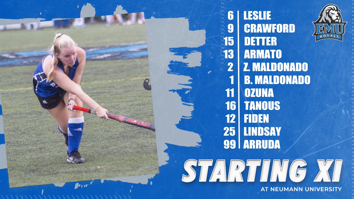 EMU_FH's tweet image. We’re a little delayed getting started, but here’s how we line up tonight at Neumann!

#RoyalPride | #CompeteTogether