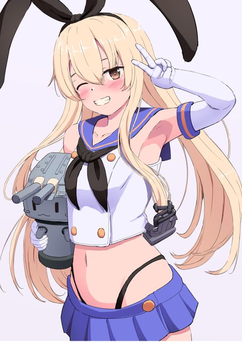 #今月描いた絵を晒そう
艦これの島風(R-18あり)です 