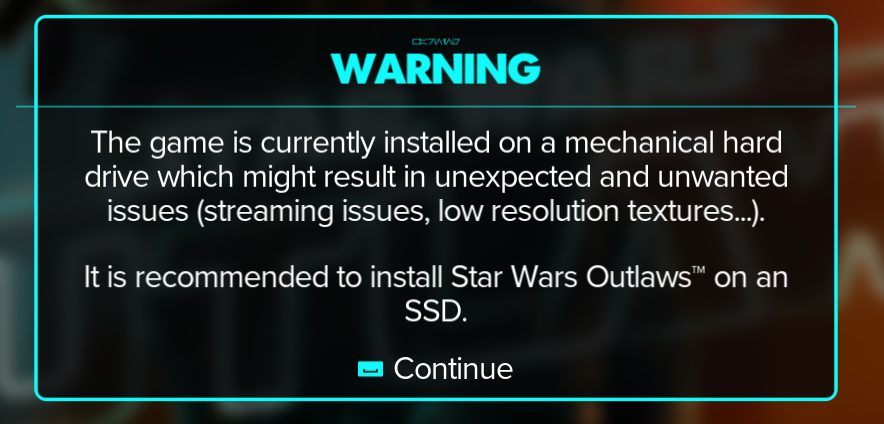 SencneS's tweet photo. @UbisoftSupport Star Wars - Outlaws
My OS is a 2TB Samsung 990 Pro NVMe. The game is installed on a separate RAID0 which consists of two, yes TWO 4TB Samsung 990 Pro NVMe sticks. I should NOT be getting this error tell me how to stop this error! https://t.co/FXPxI69VXI