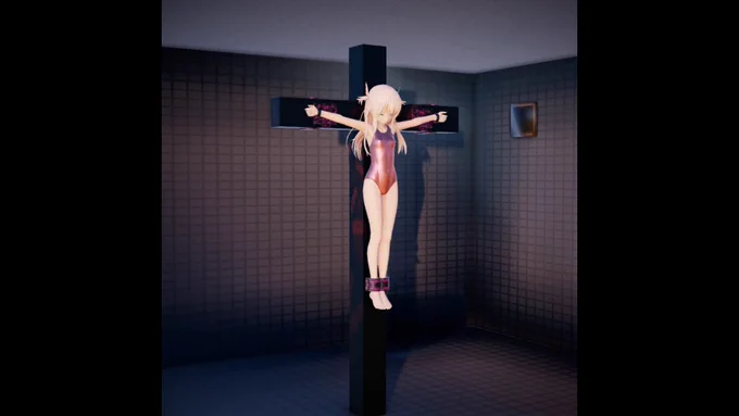 競泳水着型魔法少女コス1 通常2 弱体状態3 エナジー枯渇状態(変身解除4 敵に弄られてしまったコス 
