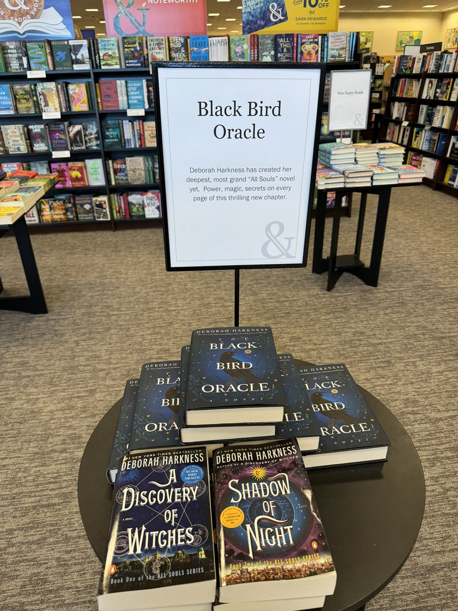 smileslnd's tweet photo. Out roaming the bookstore on my birthday and I am across The Blackbird Oracle by the wonderful @DebHarkness https://t.co/bF95NGaA0h