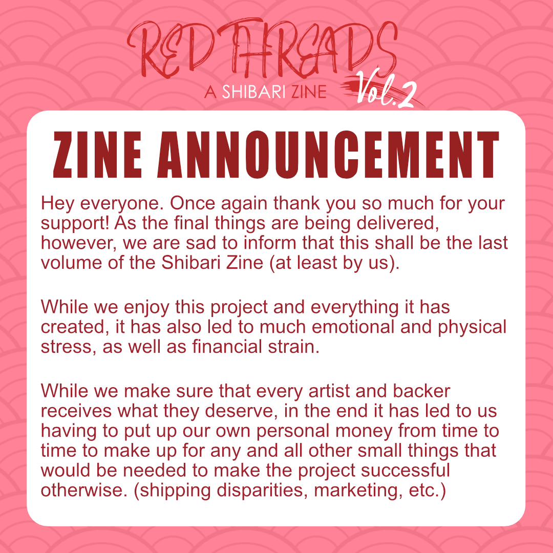 ShibariZine's tweet photo. We have an announcement to make. #shibarizine #zine https://t.co/jQ420c1bwz