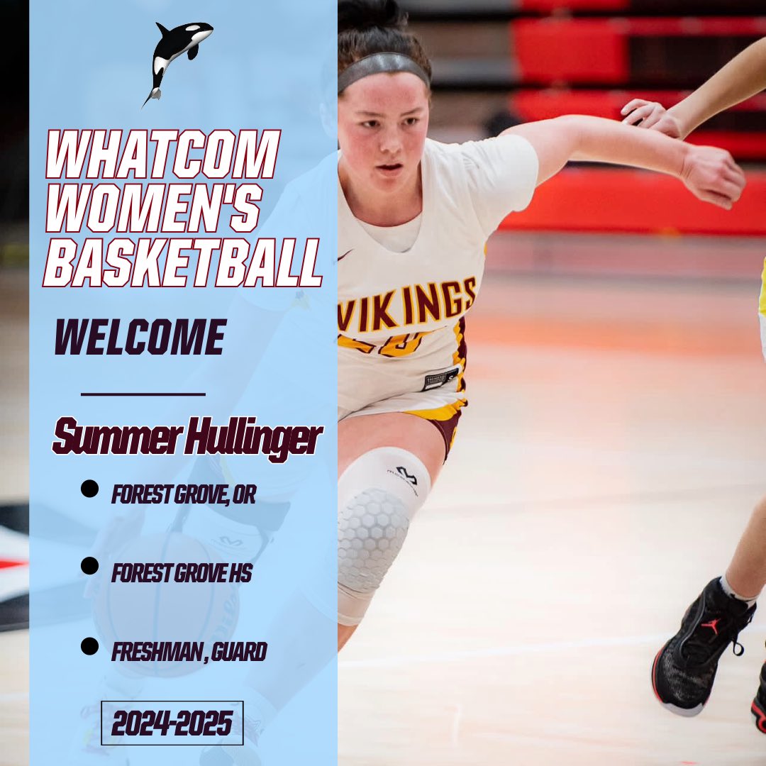 WhatcomCCWBB's tweet photo. 🏀Welcome New Orca, Summer Hullinger🏀
Summer will be a freshman Guard for the ‘24-‘25 team. She is from Forest Grove, OR where she went to school at Forest Grove HS
#basketball
#whatcomcommunitycollege
#goorcas🏀 https://t.co/1bVUIfe1Wh