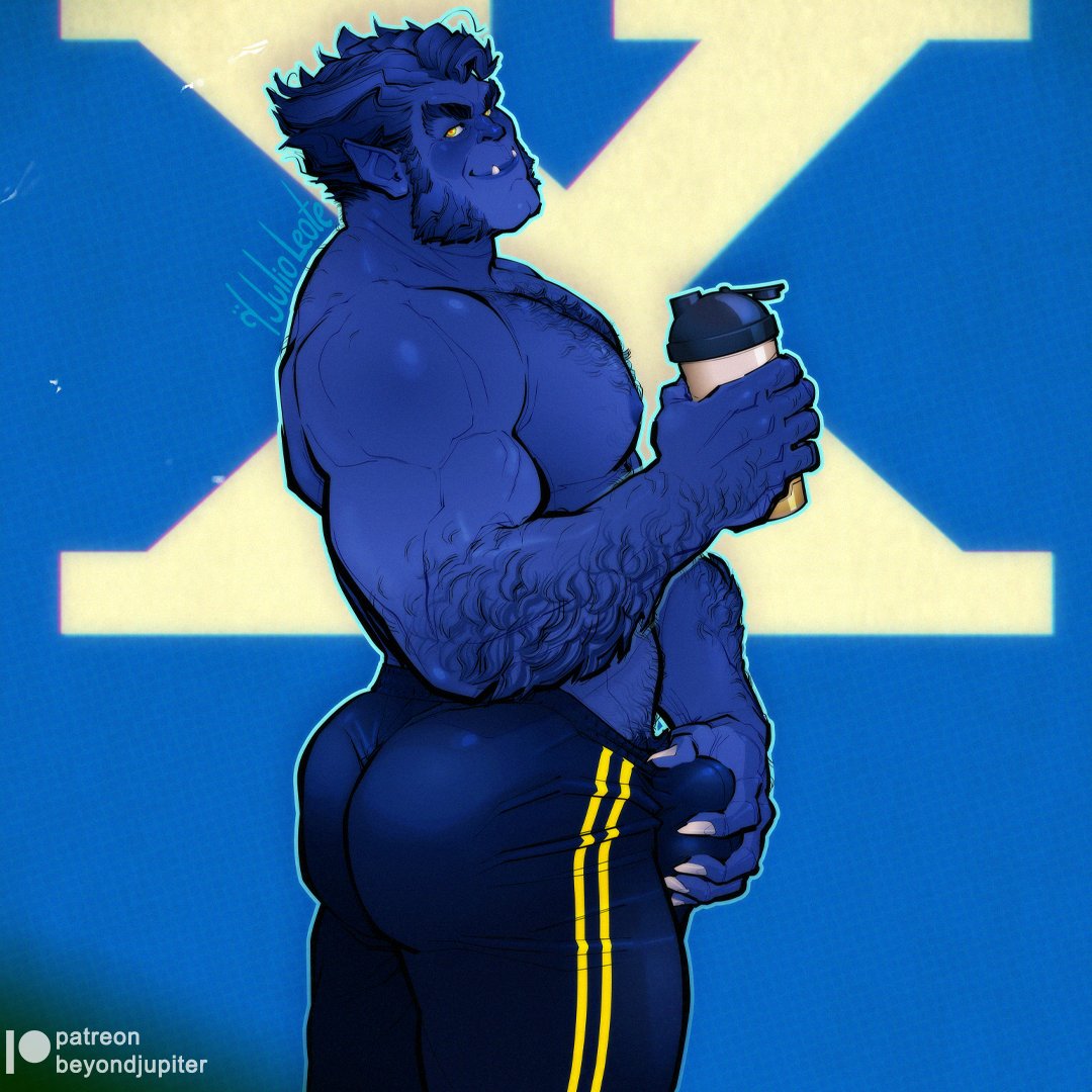 julio_leote's tweet photo. One last Art post, before my activity here ceases...

"Hank is the kind of training partner who would care about you in every detail, even down to making sure you have a nutritious supply for your post-workout, to fill your needs.🌟"

A Big Blue Hug to All of You!
🌟💙🌟 https://t.co/jrLPRK9PKn