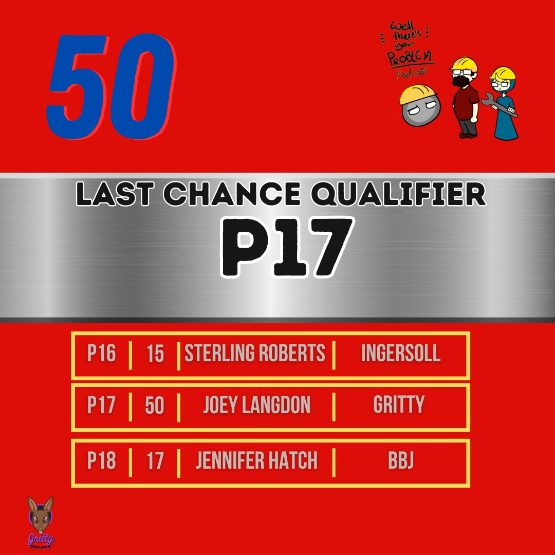 GrittyMoSports's tweet image. Motor go boom, make car stop and team sad. Time to put a new one in for next week