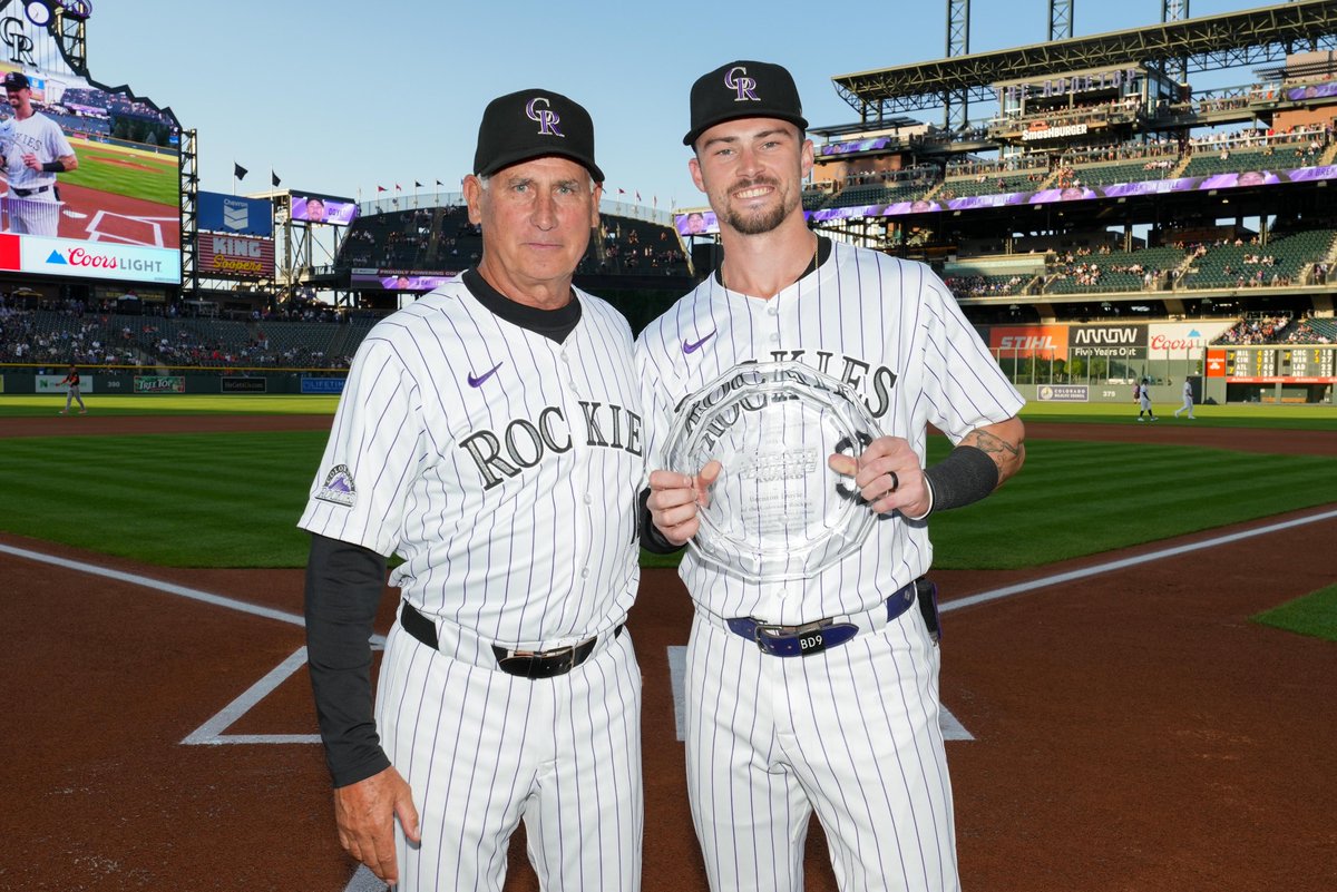 Rockies's tweet photo. Congratulations @BDoyle_9 on receiving the Heart and Hustle Award for the Colorado Rockies 🫶 https://t.co/tOui5gbBvN