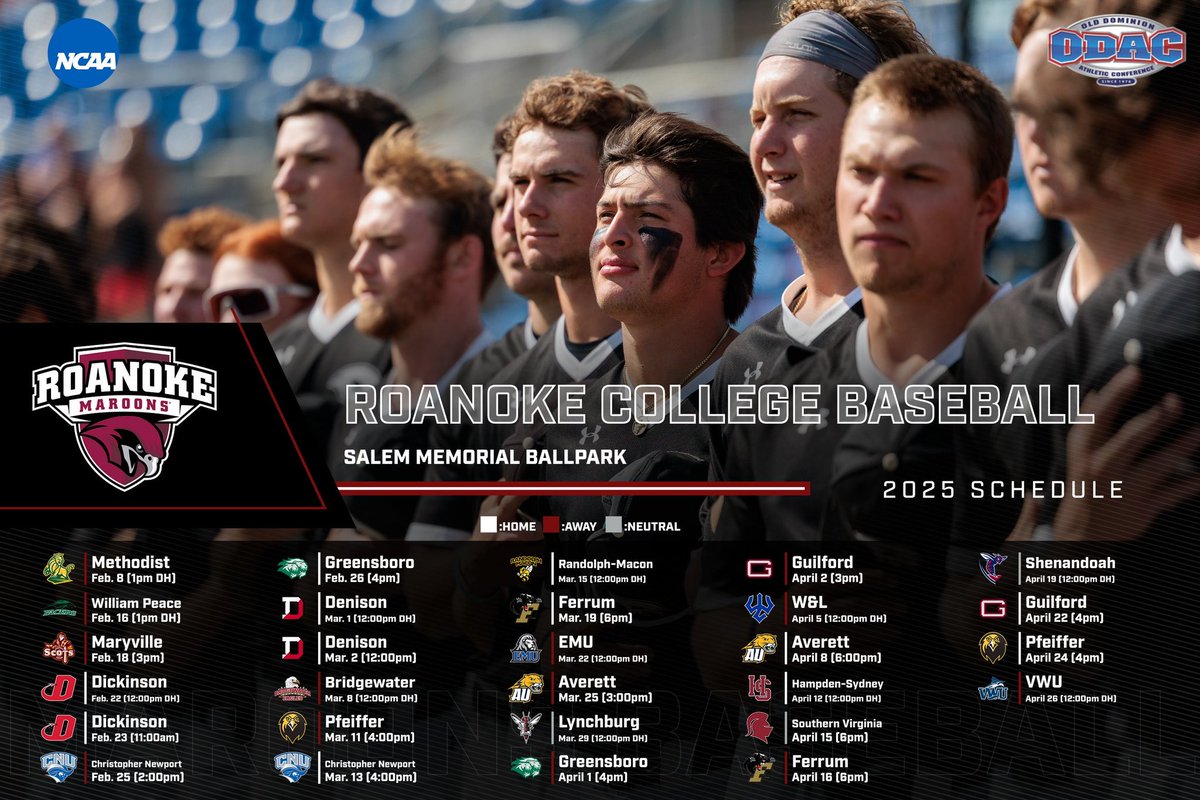 ‼️2025 Schedule Release ‼️
<a href="/RCmaroons/">Roanoke Maroons</a> 
#GoNoke